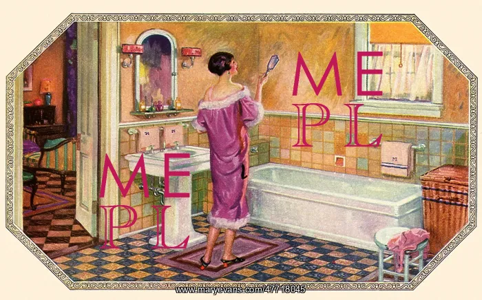 : Woman in Bathroom : Woman in Bathroom