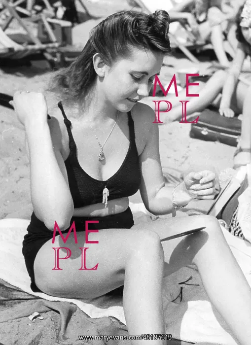 : A woman in a beach in Berlin, 1942 : A woman in a beach in Berlin, 1942