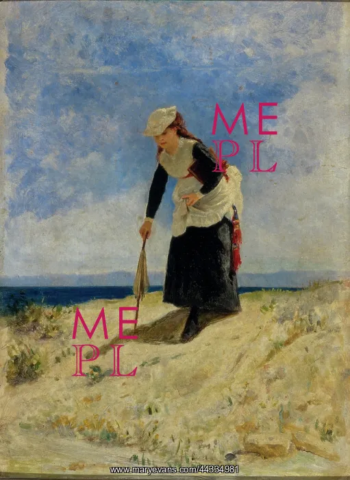 : Woman on the Beach, painting : Woman on the Beach, painting