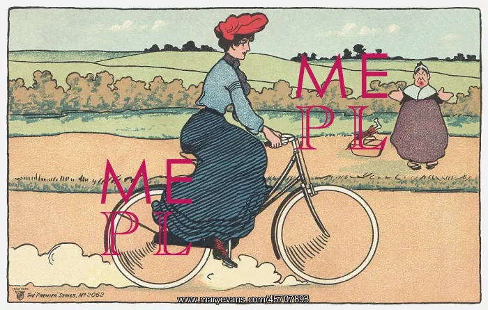 : Woman on a Bicycle : Woman on a Bicycle