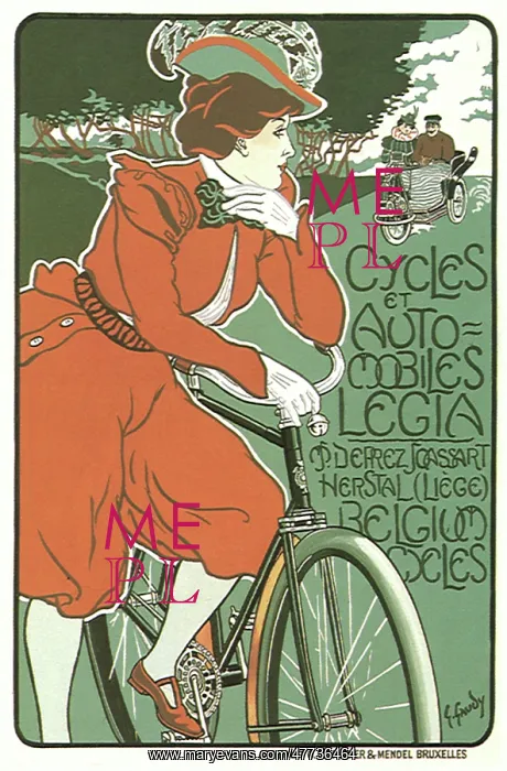 : Woman with Bicycle : Woman with Bicycle