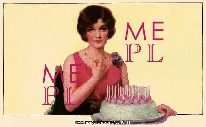  : Woman and Birthday Cake