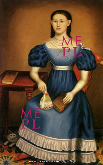  : Woman in blue dress