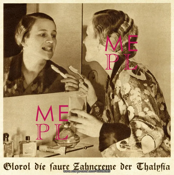 : Woman brushing teeth : Woman brushing teeth