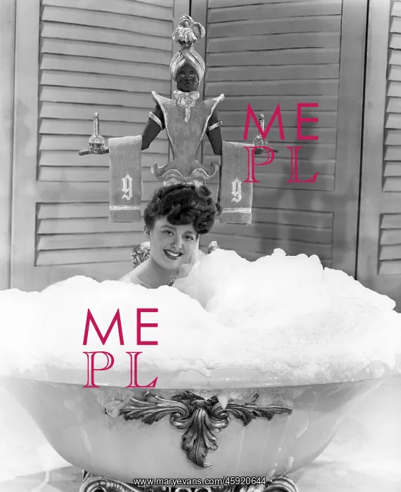 : Woman in a bubble bath : Woman in a bubble bath