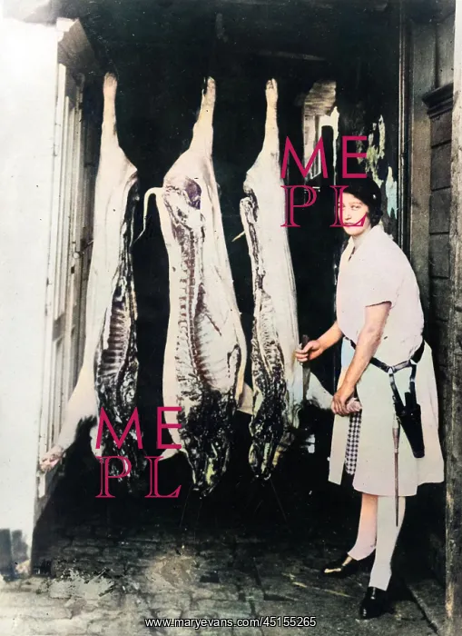 : WOMAN BUTCHER 1920S : WOMAN BUTCHER 1920S