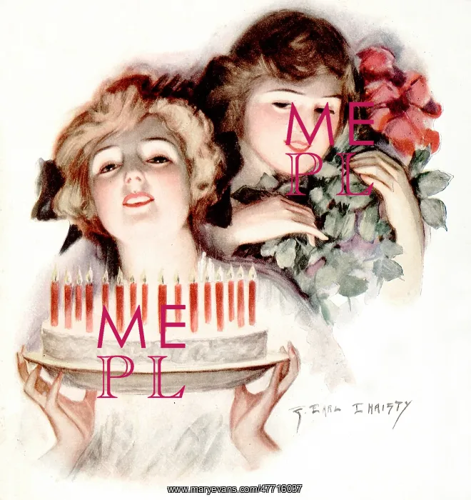 : Woman with Cake, Roses : Woman with Cake, Roses