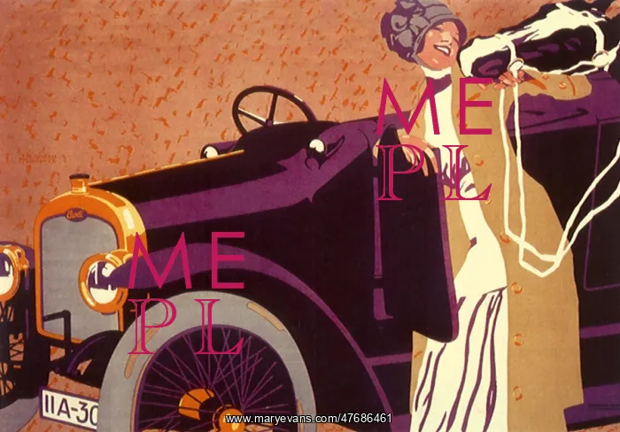  : Woman, Car, and Horse