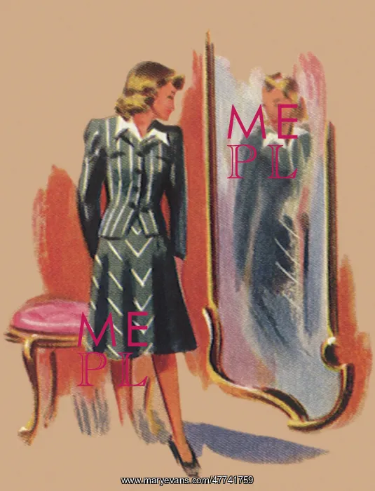  : Woman Checks Reflection
