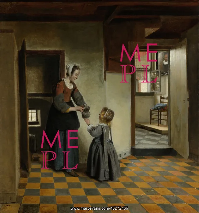 : Woman with a Child in a Pantry : Woman with a Child in a Pantry
