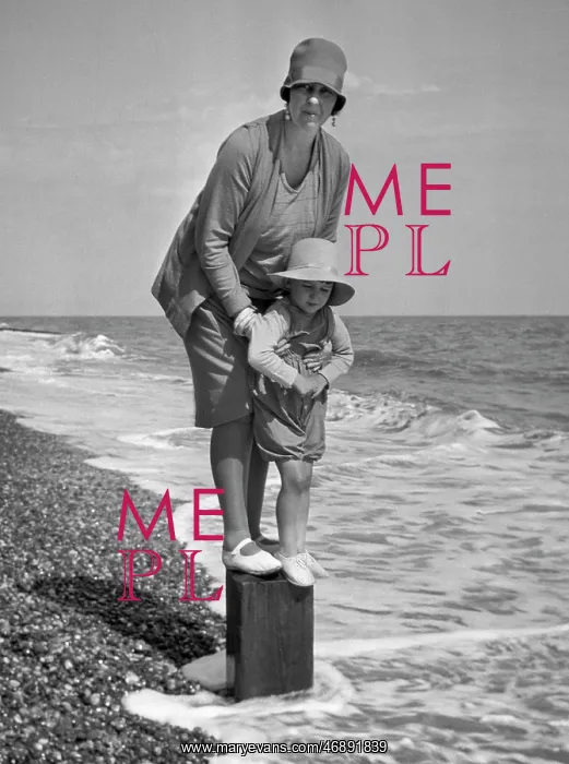 : Woman and child at the seaside : Woman and child at the seaside