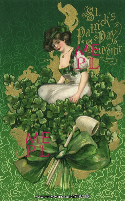  : Woman on Clover Bouquet
