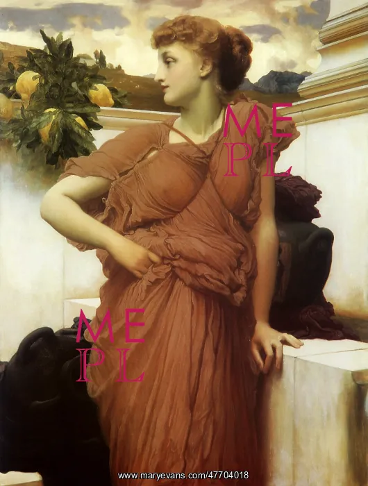  : Woman in Colonnade, by Leighton