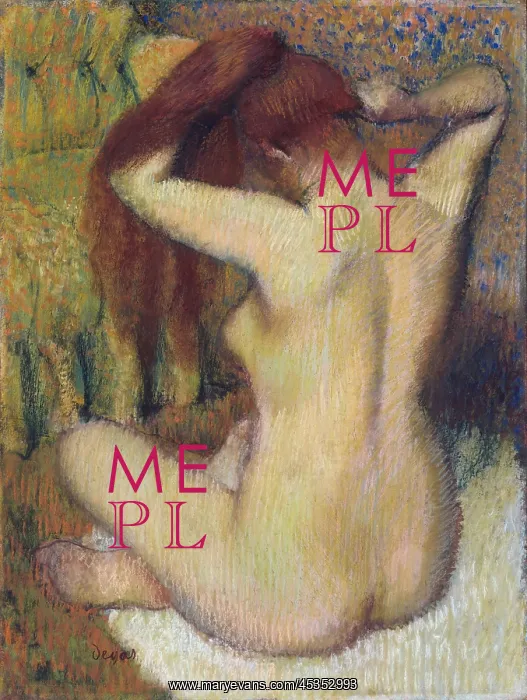 : Woman Combing Her Hair, by Degas : Woman Combing Her Hair, by Degas
