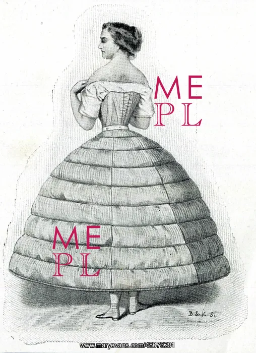  : Woman in a crinoline underskirt