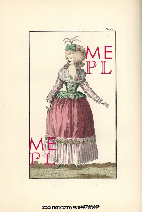: Woman dancing a minuet, 1788 : Woman dancing a minuet, 1788