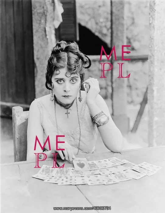 : Woman with a deck of cards : Woman with a deck of cards