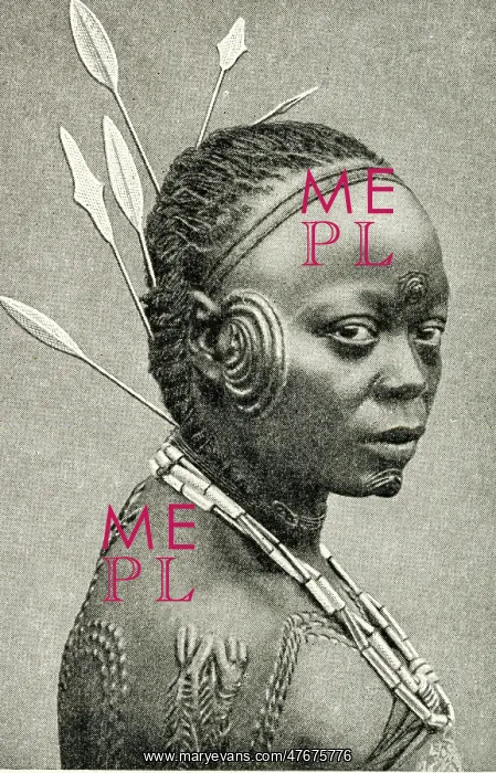 : Woman with decorative scars, Belgian Congo, Central Africa : Woman with decorative scars, Belgian Congo, Central Africa