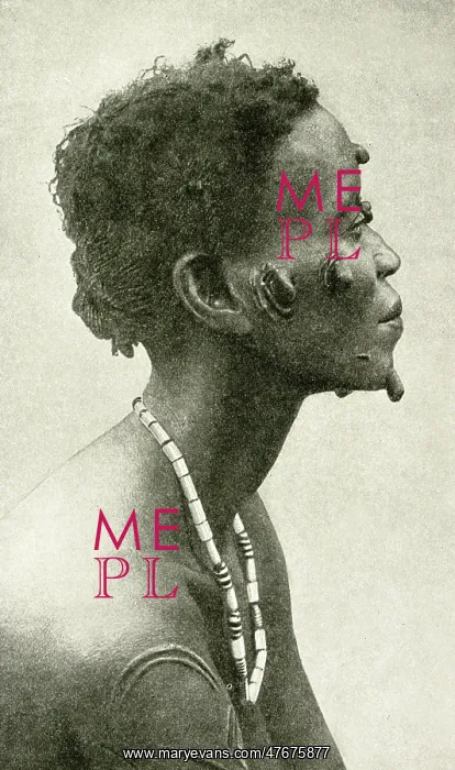 : Woman with decorative scars, Belgian Congo, Central Africa : Woman with decorative scars, Belgian Congo, Central Africa
