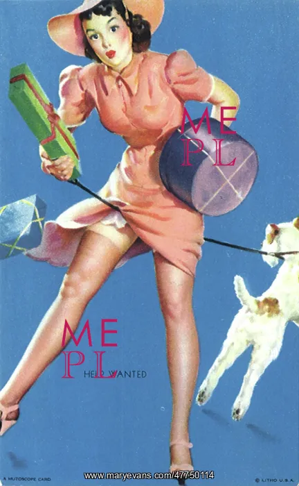 : Woman and Dog on Leash : Woman and Dog on Leash
