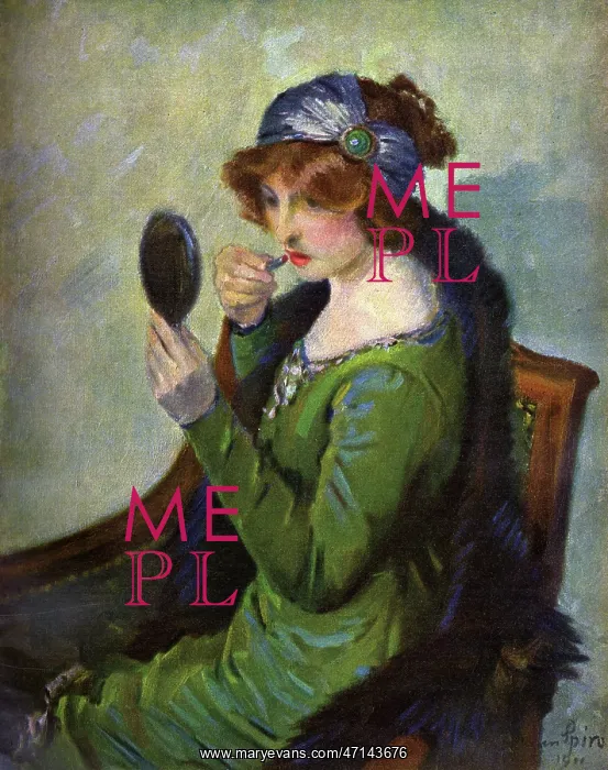  : Woman doing her makeup