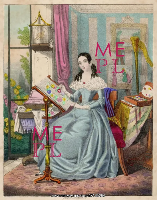 : Woman Doing Tapestry : Woman Doing Tapestry