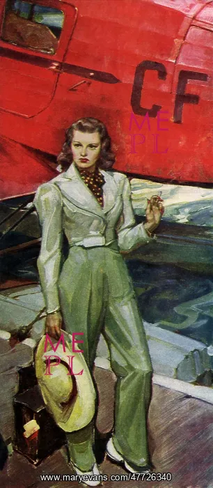  : Woman dressed for Flying