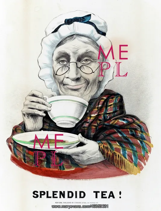  : Woman drinking a cup of tea