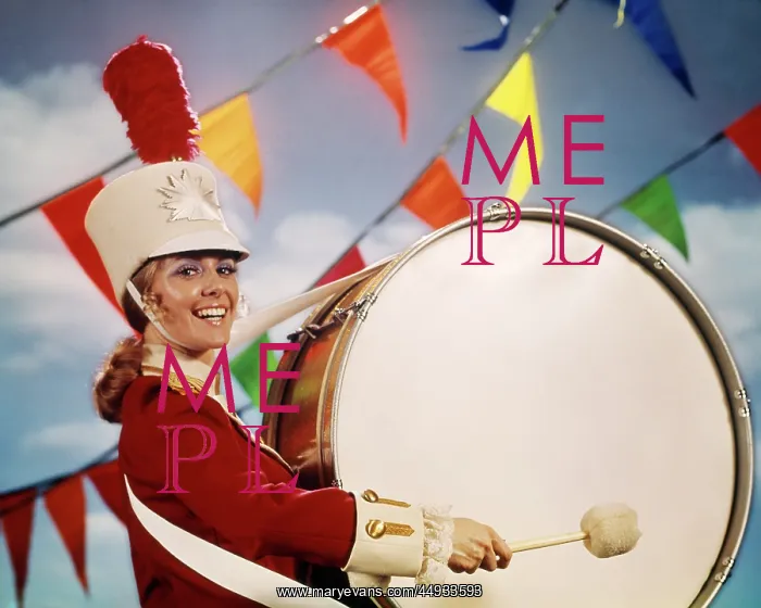 : Woman Drum Majorette Beating Large Base Drum : Woman Drum Majorette Beating Large Base Drum