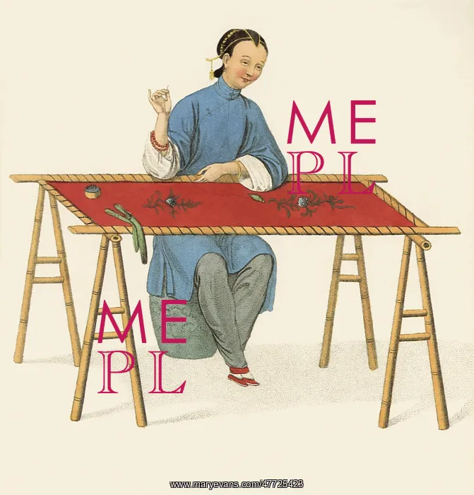  : Woman Embroidering