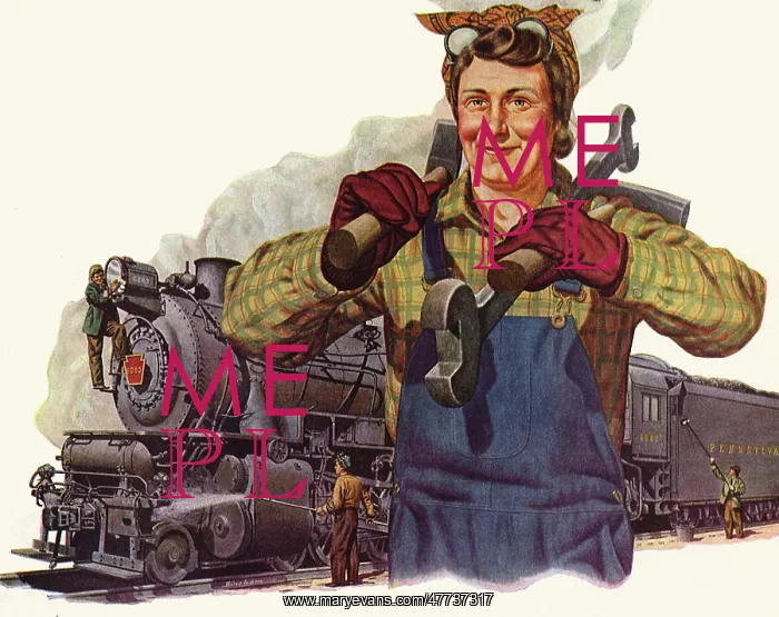 : Woman Engineer with Large Wrench : Woman Engineer with Large Wrench