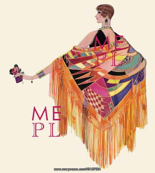 : Woman in exotic shawl : Woman in exotic shawl