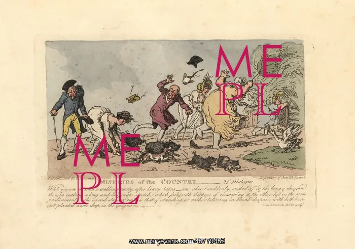 : Woman about to fall over with her shoes caught in the mud : Woman about to fall over with her shoes caught in the mud