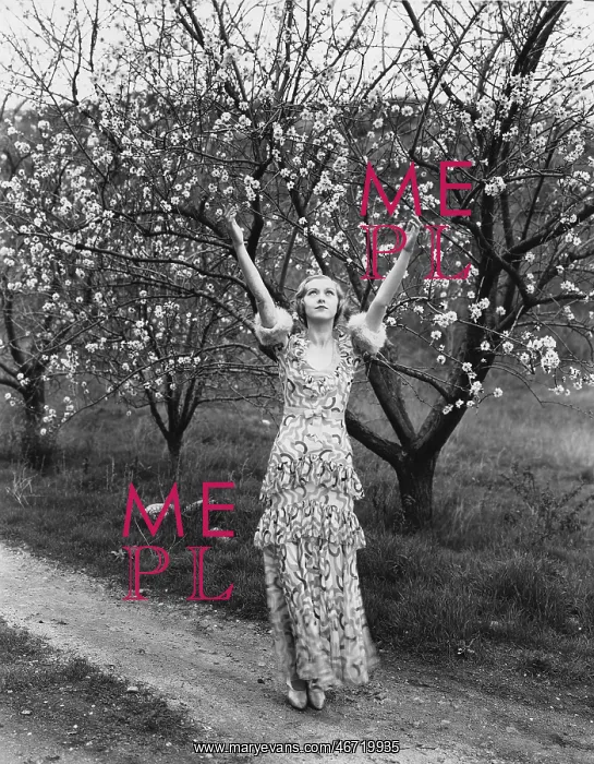 : Woman with flowering trees : Woman with flowering trees