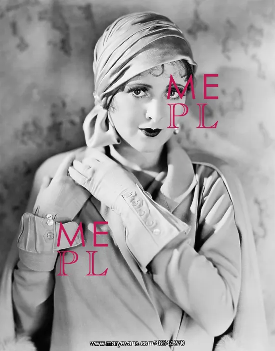 : Woman in gloves and hat : Woman in gloves and hat