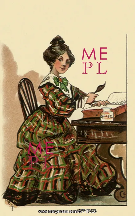  : Woman Glueing in Book