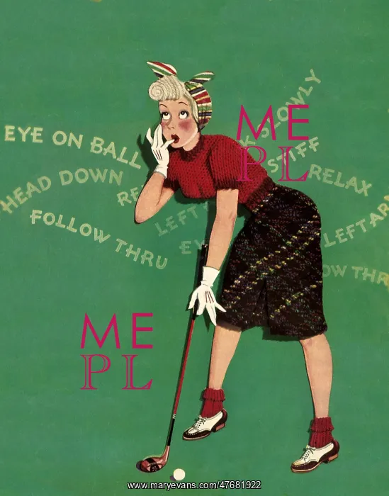  : Woman Golfer Confused