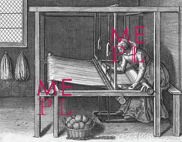 : Woman at Hand Loom, 1615 : Woman at Hand Loom, 1615