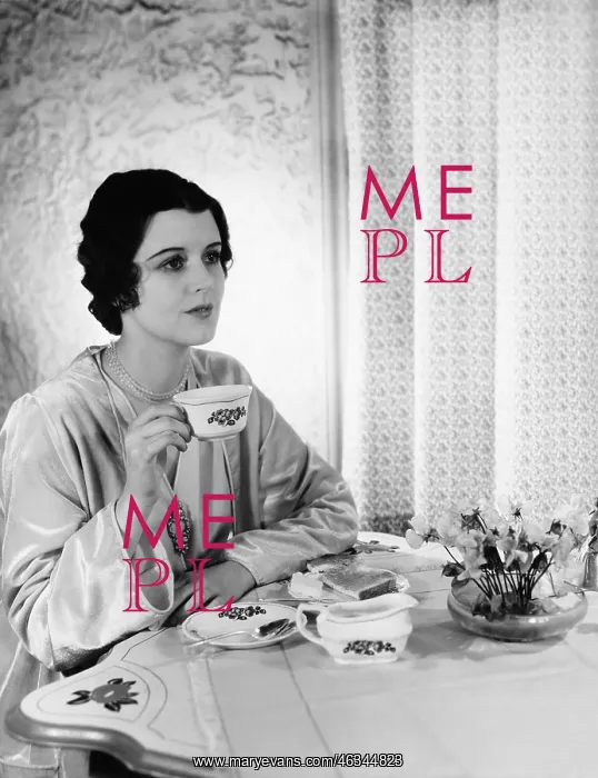: Woman having meal at table : Woman having meal at table