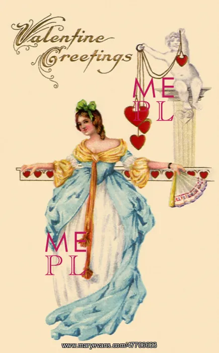  : Woman, Hearts, Cupid