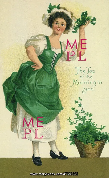  : Woman Holding Clover