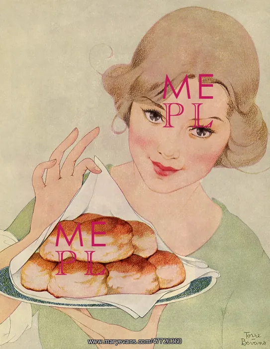  : Woman holding plate of Biscuits