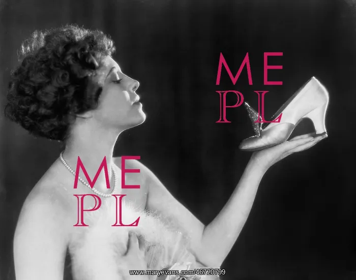 : Woman holding shoe : Woman holding shoe