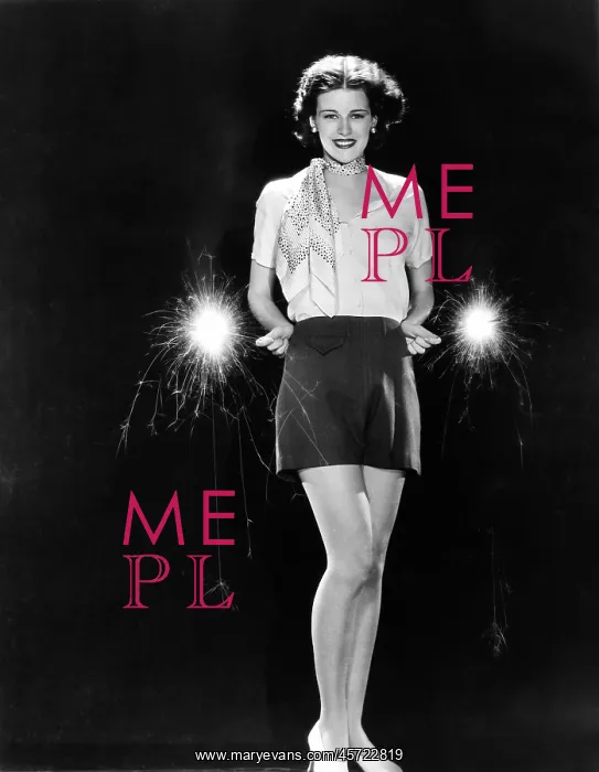  : Woman holding sparklers