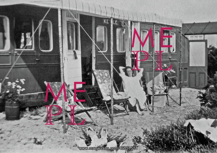 : Woman holidaymaker in a deckchair : Woman holidaymaker in a deckchair