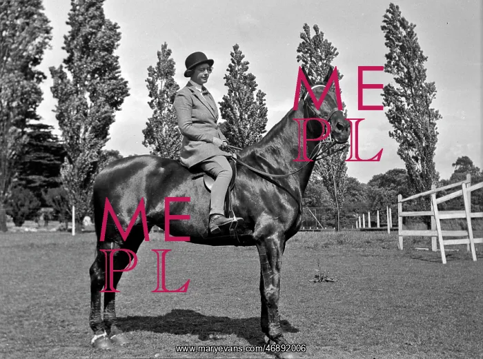  : Woman on a horse in a field