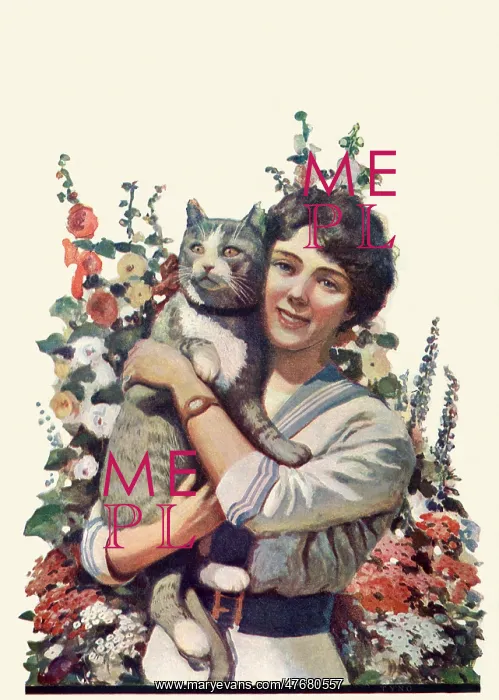  : Woman Hugs Cat