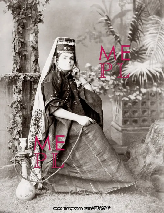  : Woman from Jerusalem, c.1880's, with hookah