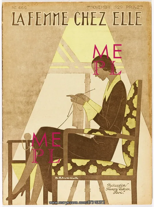 : Woman Knitting 1929 : Woman Knitting 1929