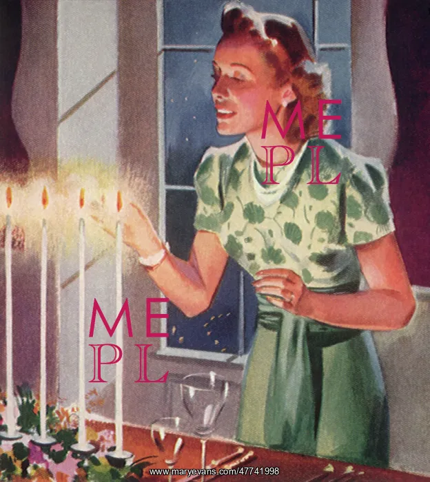  : Woman Lights Tapers